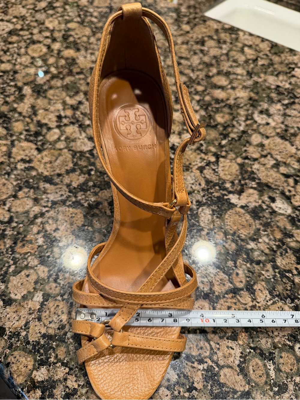 Tory Burch Tan Strappy Heels - Picture 7 of 7